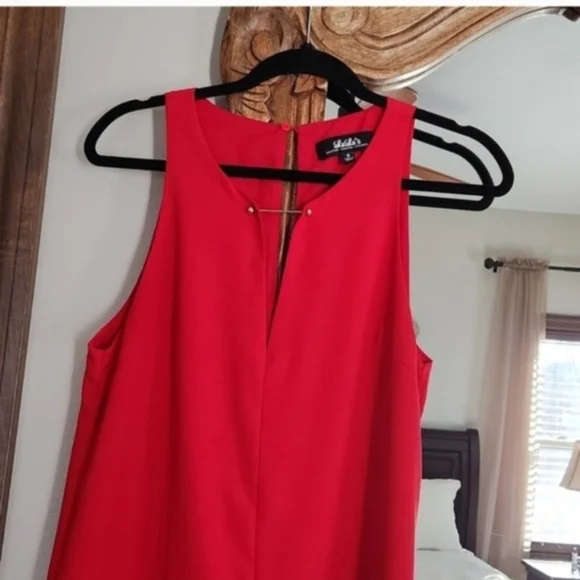 Lulus Near Or Bar Red Shift Dress - Picture 3 of 3